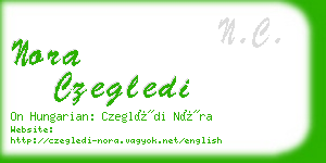 nora czegledi business card